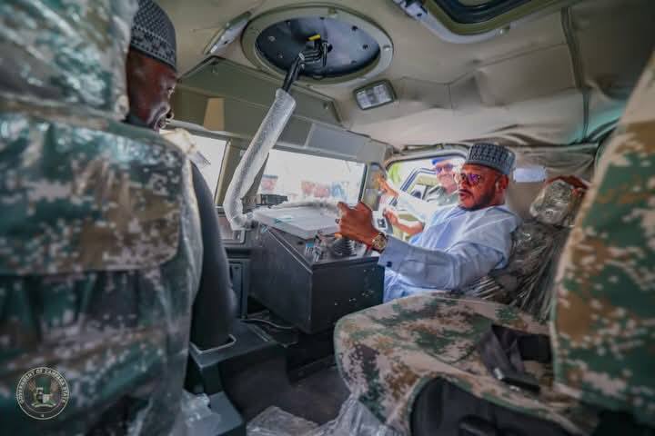 nigerian governor deploys 25 armoured vehicles, drones to troops (photos)